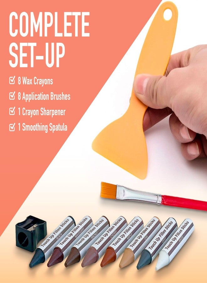 MeasuPro Wood Filler Furniture Markers Touch Up Repair Kit 34 Pieces - Color Match Filler & Scratch Repair Stain Pens for Hardwood Cracks, Holes, Discoloration, Wooden Door, Floor, Cabinet, Table - Image 4